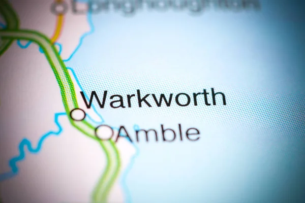 Warworth. United Kingdom on a map — 스톡 사진