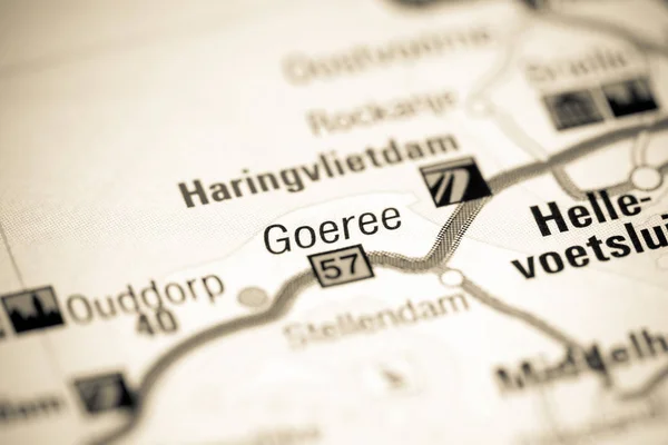 Goere. Pays-Bas sur une carte — Photo