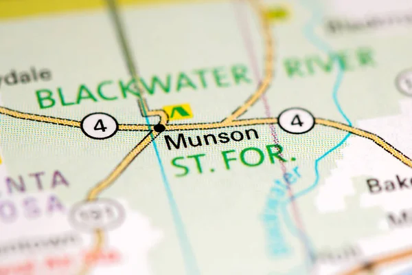 Munson. Florida mı? Haritada Usa — Stok fotoğraf