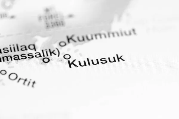 Kulusuk. Groenlandia en un mapa — Foto de Stock