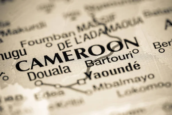 Камерун. Африка на карте — стоковое фото