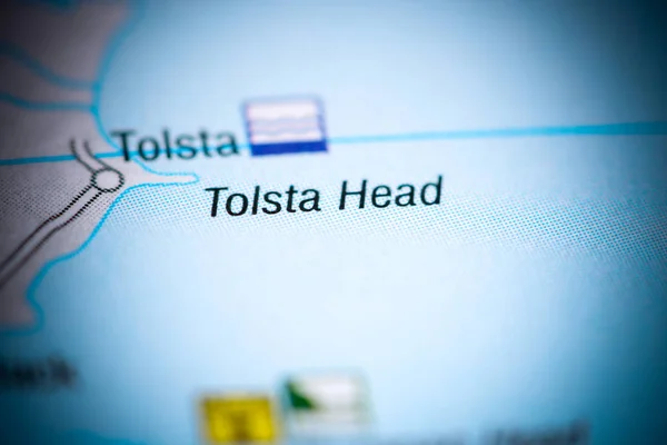 Τόλστα Χεντ. Ηνωμένο Βασίλειο σε χάρτη — Φωτογραφία Αρχείου
