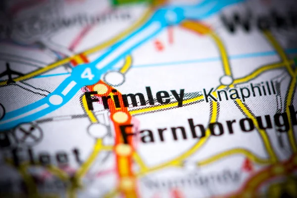 Frimley. United Kingdom on a map — Stok fotoğraf