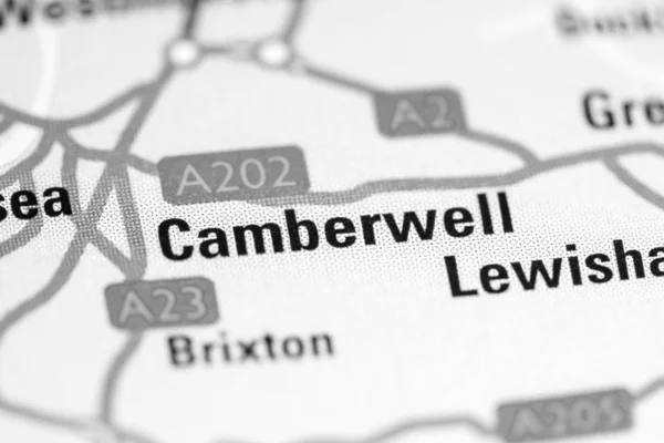 Кембервелл. Велика Британія на карті — стокове фото