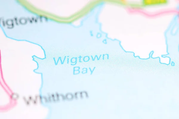 Wigtown Bay. Förenade kungariket på en karta — Stockfoto