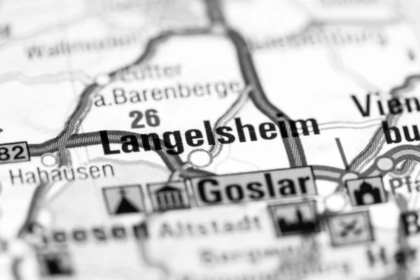 Langelsheim. Germany on a map — ストック写真