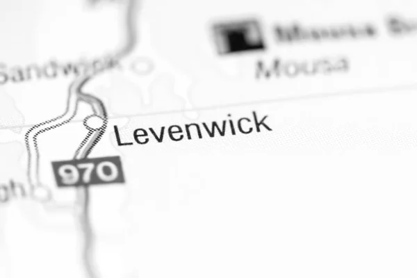 Левенвік. Велика Британія на карті — стокове фото