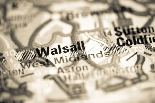 Walsall. Reino Unido en un mapa —  Fotos de Stock