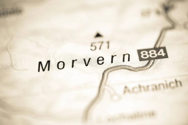 莫弗恩 地图上的联合王国 — 图库照片
