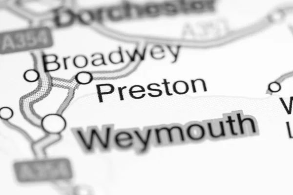 Preston. United Kingdom on a map — 스톡 사진
