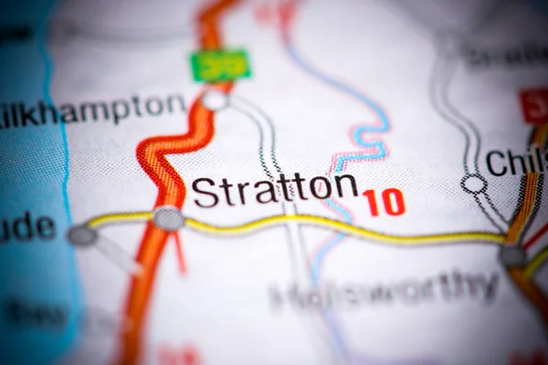 ストラトン地図上のイギリス — ストック写真
