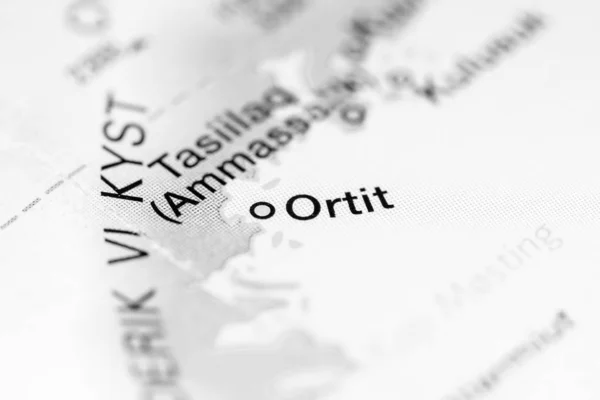 Ortit. Groenlandia en un mapa — Foto de Stock