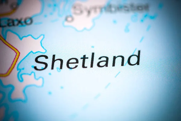 Shetland. Regno Unito su una mappa — Foto Stock