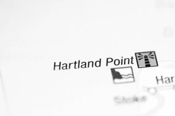 Hartland Point. United Kingdom on a map — Stok fotoğraf