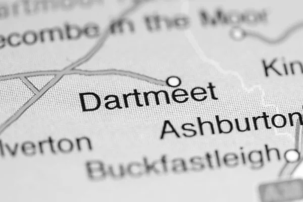 Dartmeet. Regno Unito su una mappa — Foto Stock
