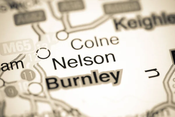 ネルソンだ地図上のイギリス — ストック写真