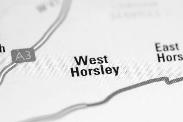 ウェスト・ホーズリー地図上のイギリス — ストック写真