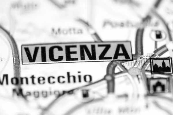 Βιτσέντζα. Η Ιταλία στο χάρτη — Φωτογραφία Αρχείου