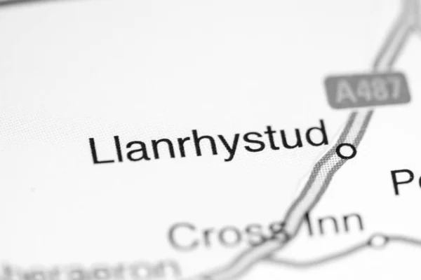 ランリスタッド地図上のイギリス — ストック写真