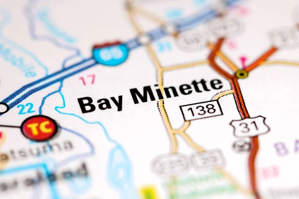 Bay Minette. Alabama. EEUU en un mapa — Foto de Stock