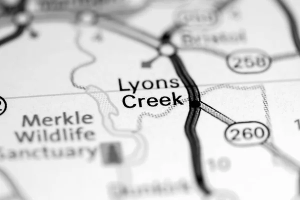 Lyons Creek. Maryland. USA on a map — 스톡 사진