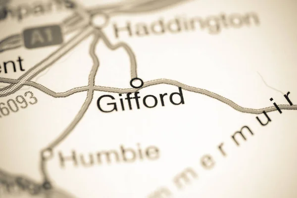 Gifford. Reino Unido sobre um mapa — Fotografia de Stock