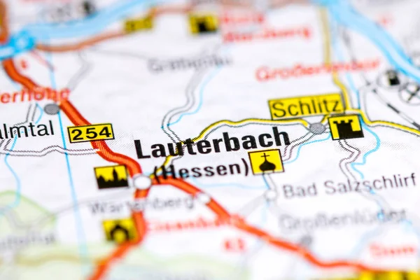 Lauterbach. Alemania en un mapa — Foto de Stock