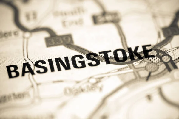 Basingstoke. Reino Unido sobre um mapa — Fotografia de Stock