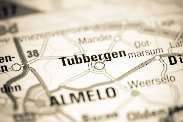 Tubbergen. Países Baixos sobre um mapa — Fotografia de Stock