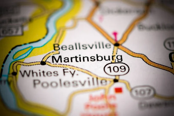 Det är Martinsburg. Maryland. Usa på en karta — Stockfoto