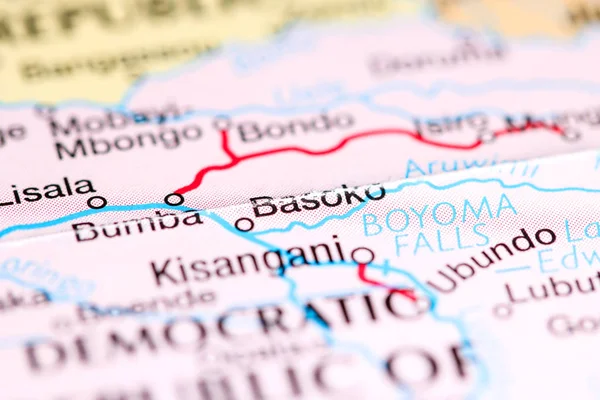 Basoko. África en un mapa — Foto de Stock