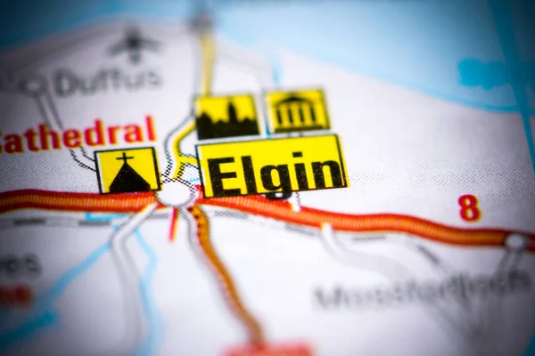 Elgin. United Kingdom on a map — 스톡 사진