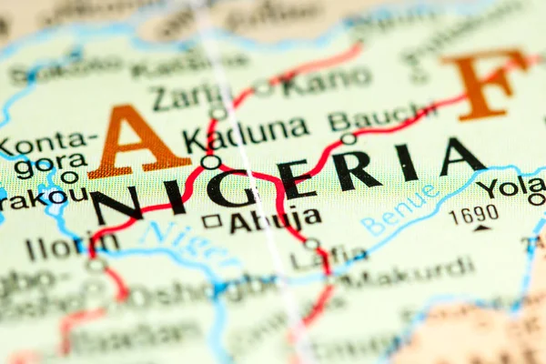 Nigeria. África en un mapa —  Fotos de Stock