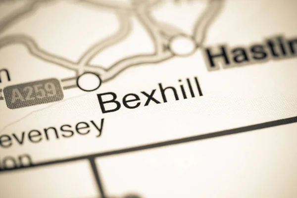 Бексхілл. Велика Британія на карті — стокове фото