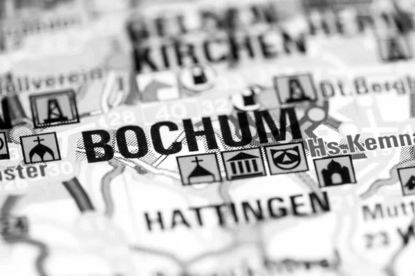 Бохум. Германия на карте — стоковое фото