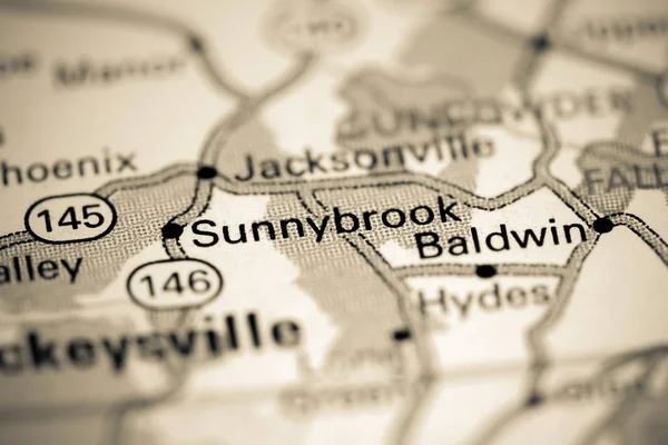 Sunnybrook. Maryland. USA on a map — Stok fotoğraf