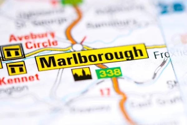 Marlborough. Regno Unito su una mappa — Foto Stock