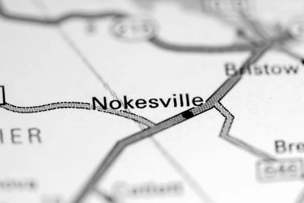Nokesville. Virginia. USA on a map — Stok fotoğraf