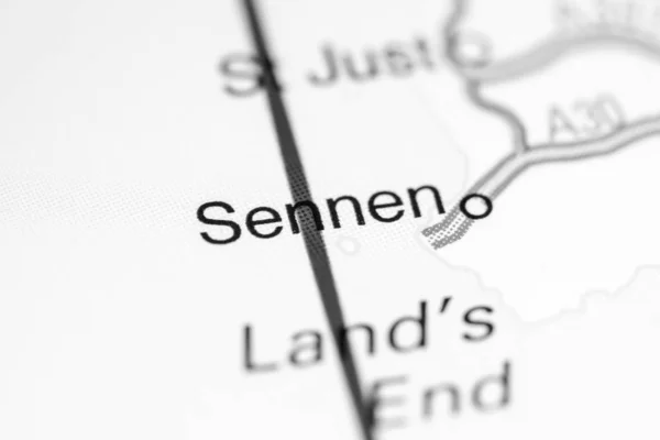 Sennen. Reino Unido sobre um mapa — Fotografia de Stock