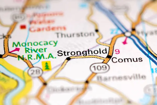 Stronghold. Nel Maryland. Stati Uniti su una mappa — Foto Stock
