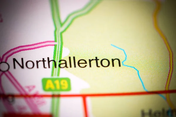 Northallerton. Reino Unido sobre um mapa — Fotografia de Stock