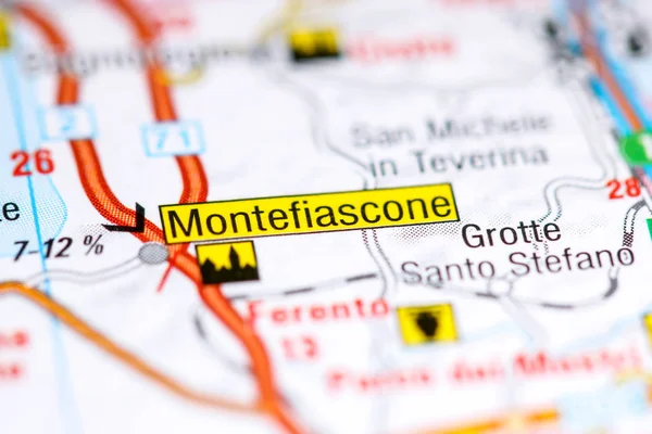 Montefiascone. Italie sur une carte — Photo