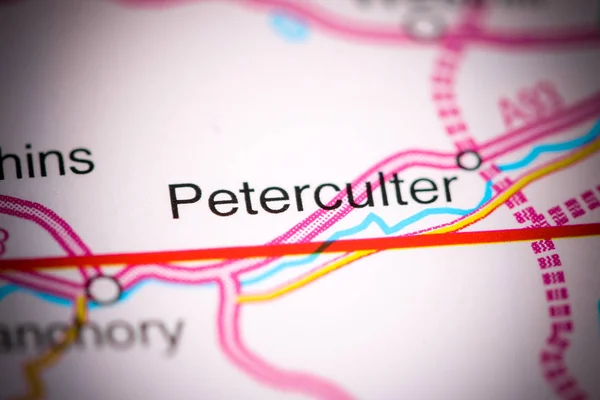 Peterculter. Reino Unido sobre um mapa — Fotografia de Stock