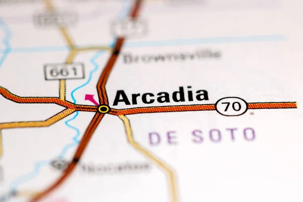 Arcadia. Florida. EUA sobre um mapa — Fotografia de Stock