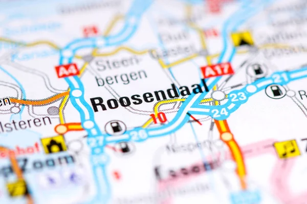 Roosendaal. Netherlands on a map — Stockfoto