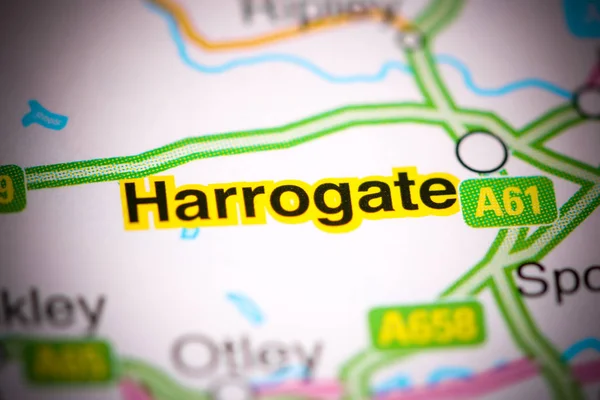 Harrogate. United Kingdom on a map — Stock Photo, Image