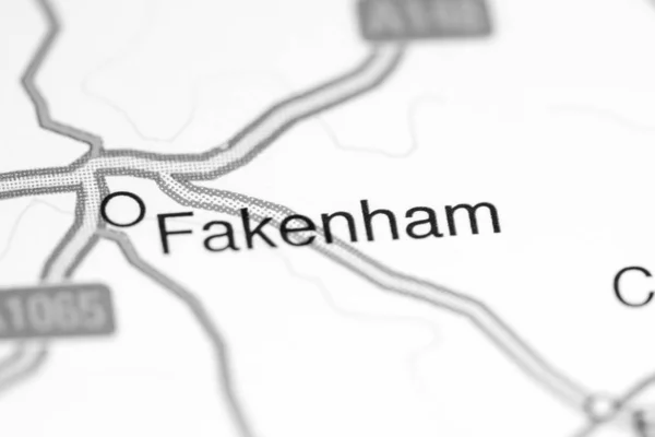 Fakenham. Regno Unito su una mappa — Foto Stock