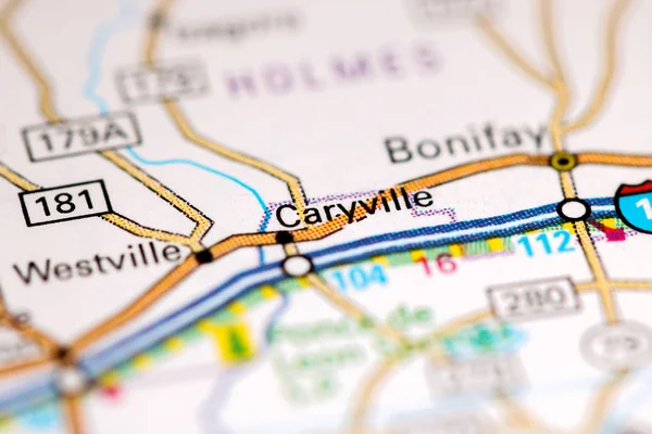 Caryville. Florida. USA on a map — Stock fotografie