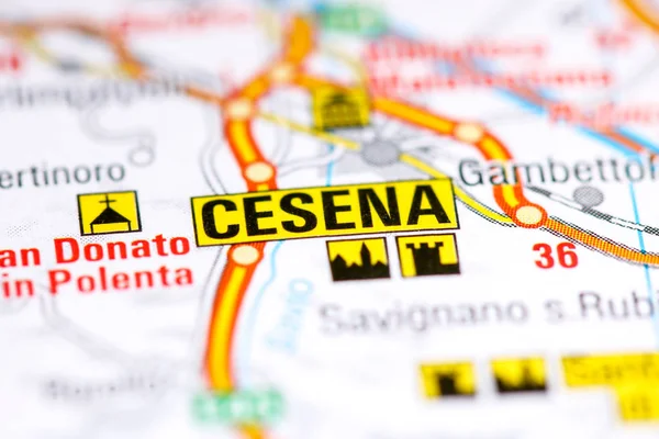 Τσεζένα. Η Ιταλία στο χάρτη — Φωτογραφία Αρχείου