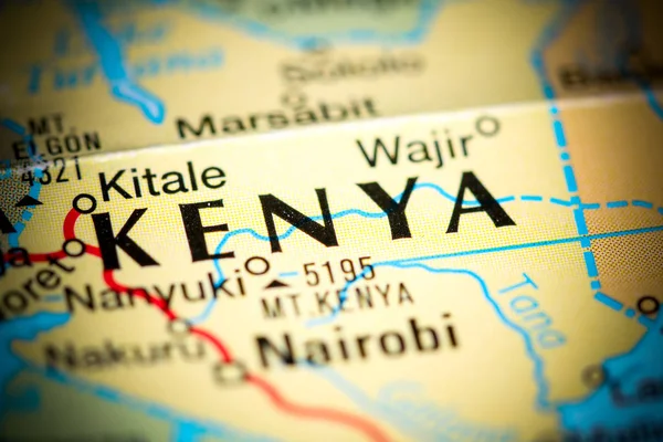 Kenia. África en un mapa — Foto de Stock